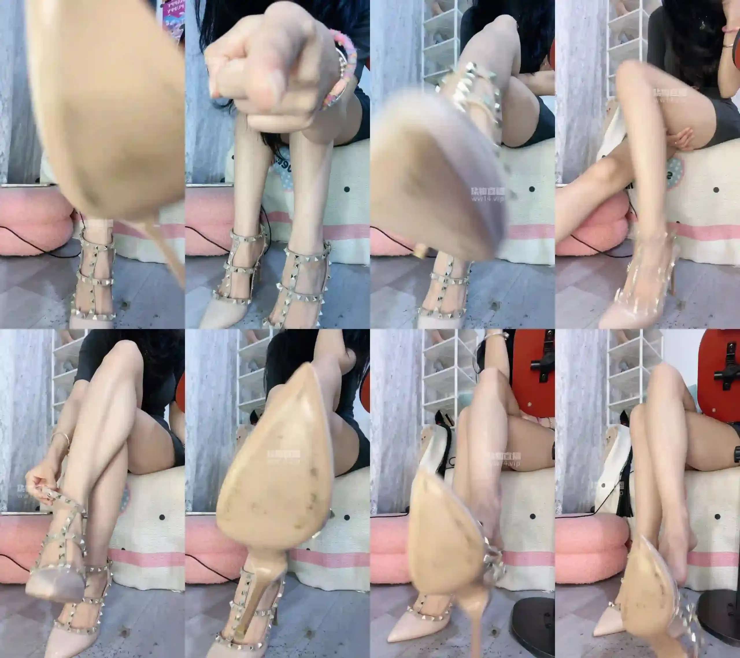 大二苒苒 –  控速高跟跺脚控速舔鞋