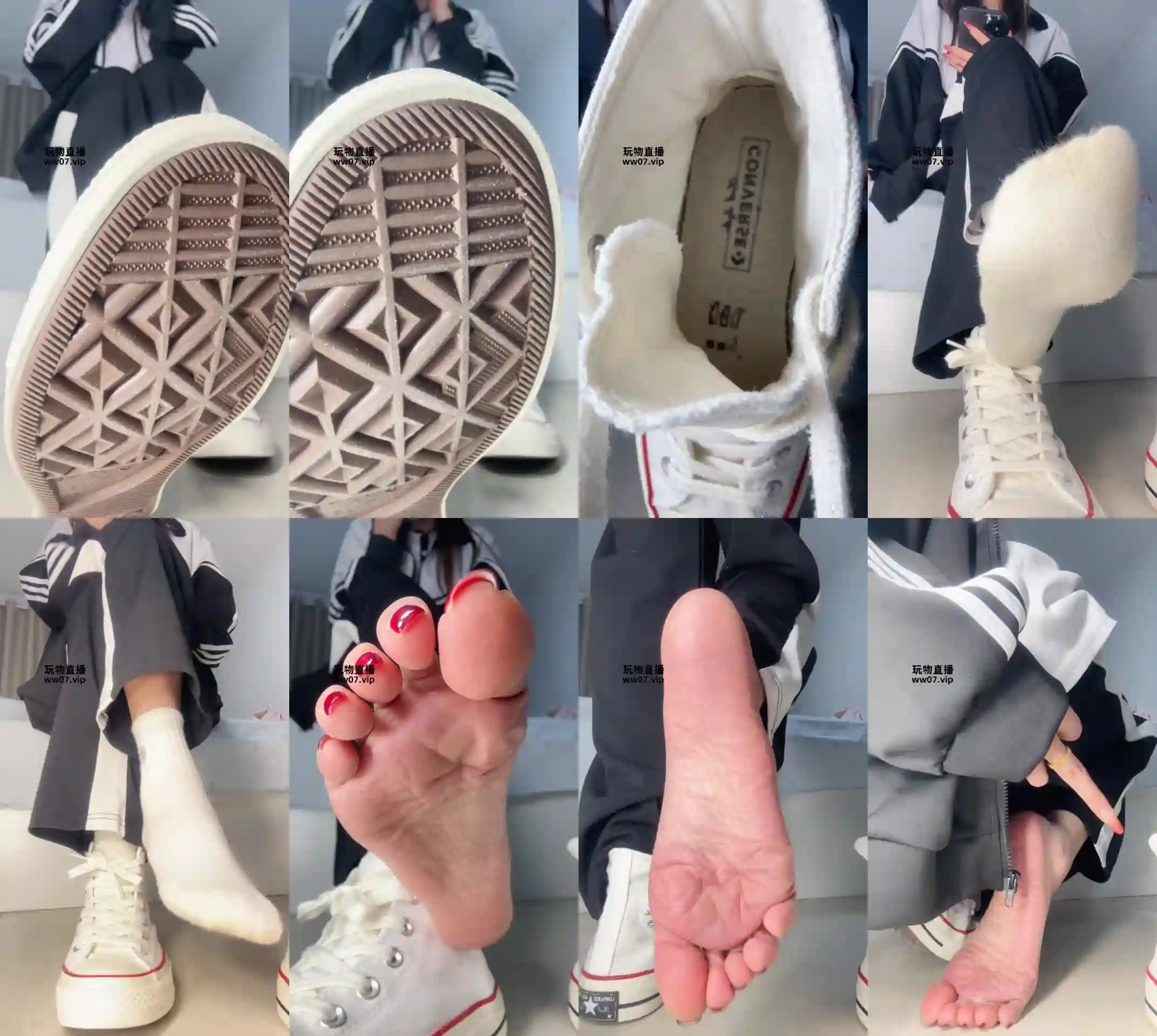 酒鸽 – 校服学生帆布鞋白袜裸足