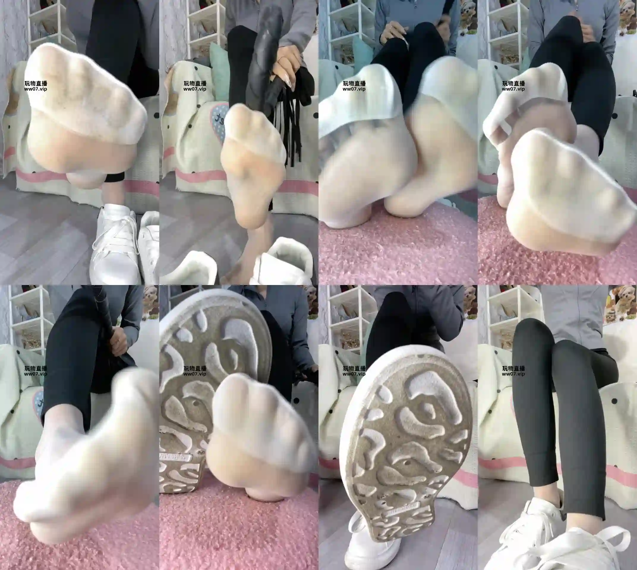 大二苒苒 – 酸臭黑丝瑜伽服鞋底