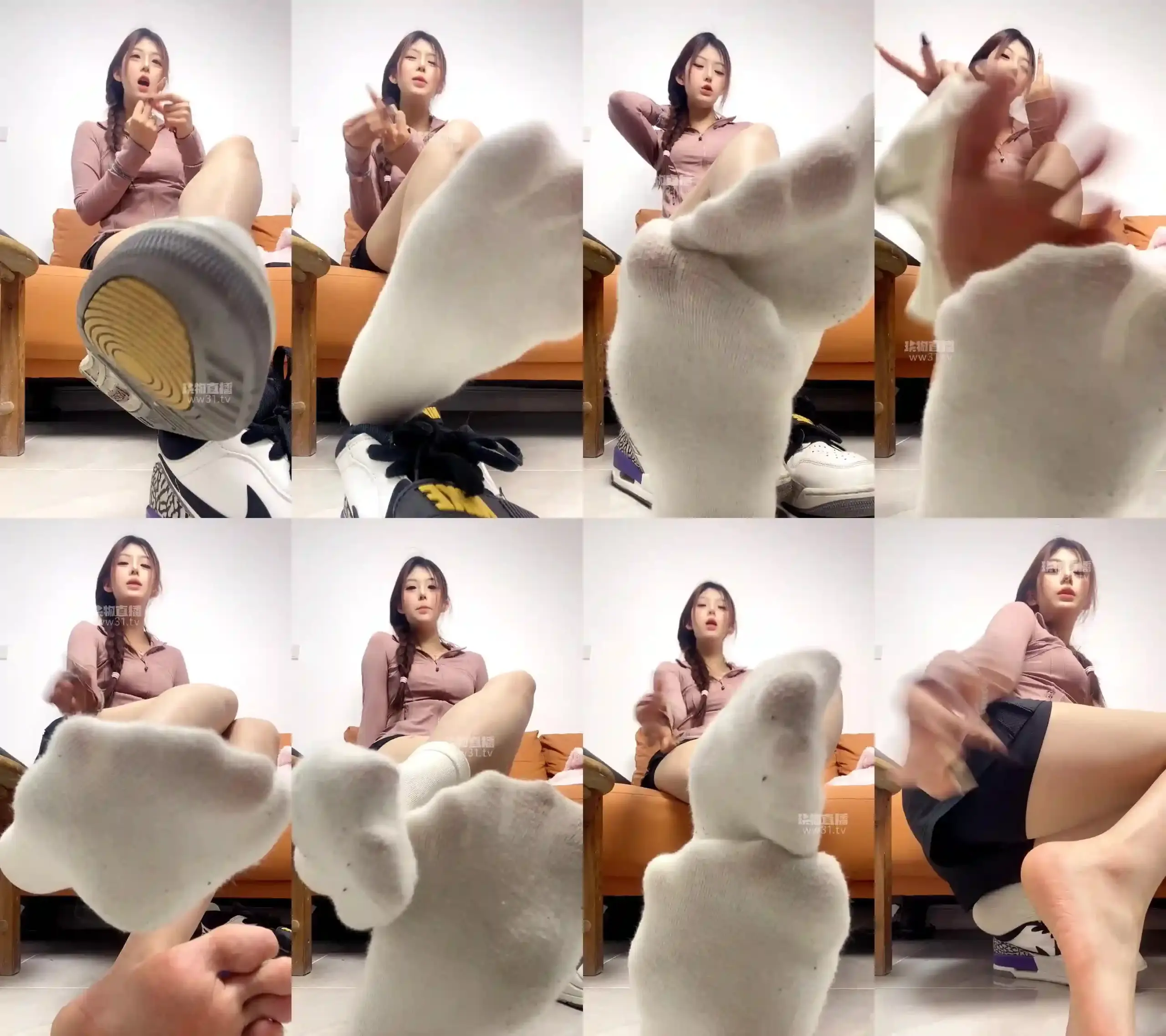 小懿 – 运动装白袜臀榨